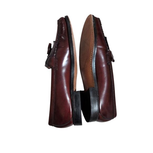 Vintage Hanover burgundy leather kiltie tassel Wing Tip loafers men\'s size 10 main image 6